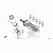 Схема вузла: Колінчастий вал & Поршень для Honda CBR650F