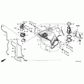 Схема вузла: Паливний бак + паливний насос для Honda CBR1000 CBR1000RR Fireblade