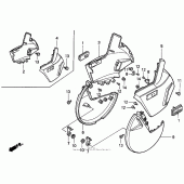 Схема узла: Front disk cover для Honda PC800 Pacific Coast
