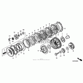 Схема узла: Сцепление для Honda VT750 Shadow RS