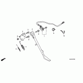 Схема вузла: Бічна підніжка для Honda VT750 Shadow Aero