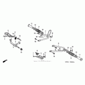 Схема вузла: Підніжки для Honda XR650