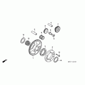 Схема вузла: Привід стартера для Honda FMX650