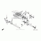 Схема вузла: Копірний вал & Вилки & Вал перемикання для Honda VFR800 Interceptor