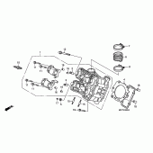 Схема вузла: Перед. головка циліндра для Honda XL1000V Varadero