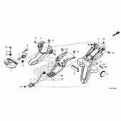 Схема вузла: Задній ліхтар (Стоп-сигнал) для Honda CRF250 CRF250RL Rally