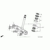 Схема вузла: Рульова траверса для Honda XR400