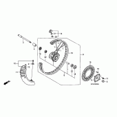Схема вузла: Переднє колесо для Honda CRF230 CRF230F