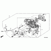 Схема узла: Дроссельная заслонка для Honda GL1800 Gold Wing