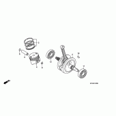 Схема узла: Коленчатый вал & Поршень для Honda CRF230 CRF230F