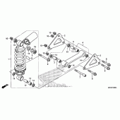 Схема вузла: Задній амортизатор (1) для Honda CBR1000 CBR1000RR Fireblade