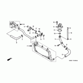 Схема вузла: Труба водна (ST1100T / V / W / AT / AV / AW) для Honda ST1100 Pan-European
