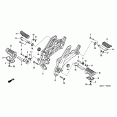 Схема вузла: Підніжки для Honda FMX650