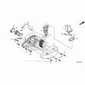 Схема вузла: Повітряний фільтр для Honda VT750 Shadow Phantom