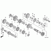 Схема вузла: Трансмісія для Honda CRF250 CRF250X