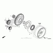 Схема вузла: Привід стартера для Honda NC700