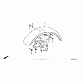Схема узла: Переднее крыло для Honda VT750 Shadow Spirit