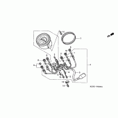 Схема узла: Панель приборов для Honda VT125 Shadow