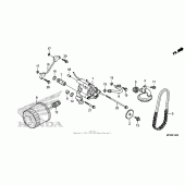 Схема вузла: Масляний фільтр + маслонасос для Honda VT1300 Sabre