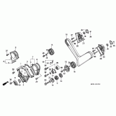 Схема узла: Front cover/timing belt для Honda ST1100 Pan-European Police