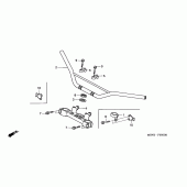 Схема вузла: Верхня траверса & Кліпон керма для Honda XR650