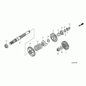 Схема узла: Shaft set final для Honda GL1800 Gold Wing