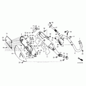 Схема вузла: Вихлопна система для Honda CRF250 CRF250RL Rally