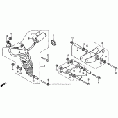 Схема вузла: Задній амортизатор для Honda CBR600 CBR600F3
