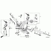 Схема вузла: Верхня траверса & Кліпон керма для Honda CBR250