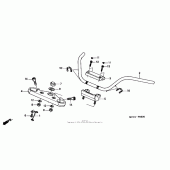 Схема узла: Верхняя траверса и Клипон руля для Honda VTX1800