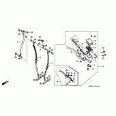 Схема узла: Передний тормозной цилиндр для Honda CBR600 CBR600F Hurricane