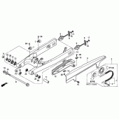 Схема узла: Задний рычаг (Маятник) для Honda CBF500