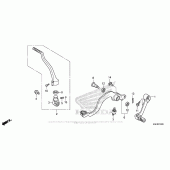Схема вузла: Pedal + Kick Starter Arm для Honda CRF150 CRF150R