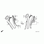 Схема узла: Цепь ГРМ и Натяжитель и Успокоитель для Honda VT600 Shadow VLX