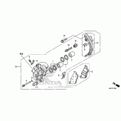 Схема узла: Передний тормозной суппорт (1) для Honda CTX700