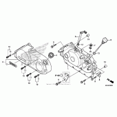 Схема вузла: Right crankcase cover (1) для Honda VT750 Shadow Aero
