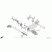 Схема вузла: Копірний вал & Вилки & Вал перемикання для Honda VT1300 Fury