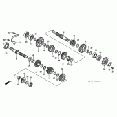 Схема вузла: Трансмісія для Honda XR400