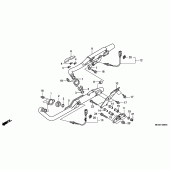 Схема узла: Выхлопная система для Honda VT750 Shadow Aero