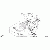 Схема вузла: Сидіння 2 для Honda VT1300 Fury