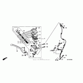 Схема вузла: Передній гальмівний циліндр для Honda VT1300 Stateline