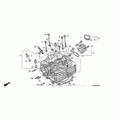 Схема вузла: Головка циліндра для Honda XR650