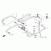 Схема вузла: Система вентиляція картера для Honda VTR1000 VTR SP-1