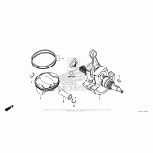 Схема вузла: Колінчастий вал & Поршень для Honda CRF450 CRF450R