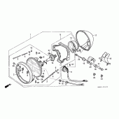 Схема узла: Фара для Honda VT1100 Shadow