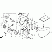 Схема вузла: Бічна накладка + key set для Honda VT1100 Shadow ACE Tour