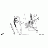 Схема вузла: Ланцюг ГРМ & Натяжник & Заспокоювач для Honda CMX250 Rebel