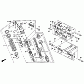 Схема узла: Задний амортизатор 92-93 для Honda CR250