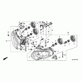 Схема узла: Фара для Honda GL1800 Gold Wing