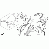 Схема вузла: Сидіння & Бічний обтічник для Honda CB600F Hornet
